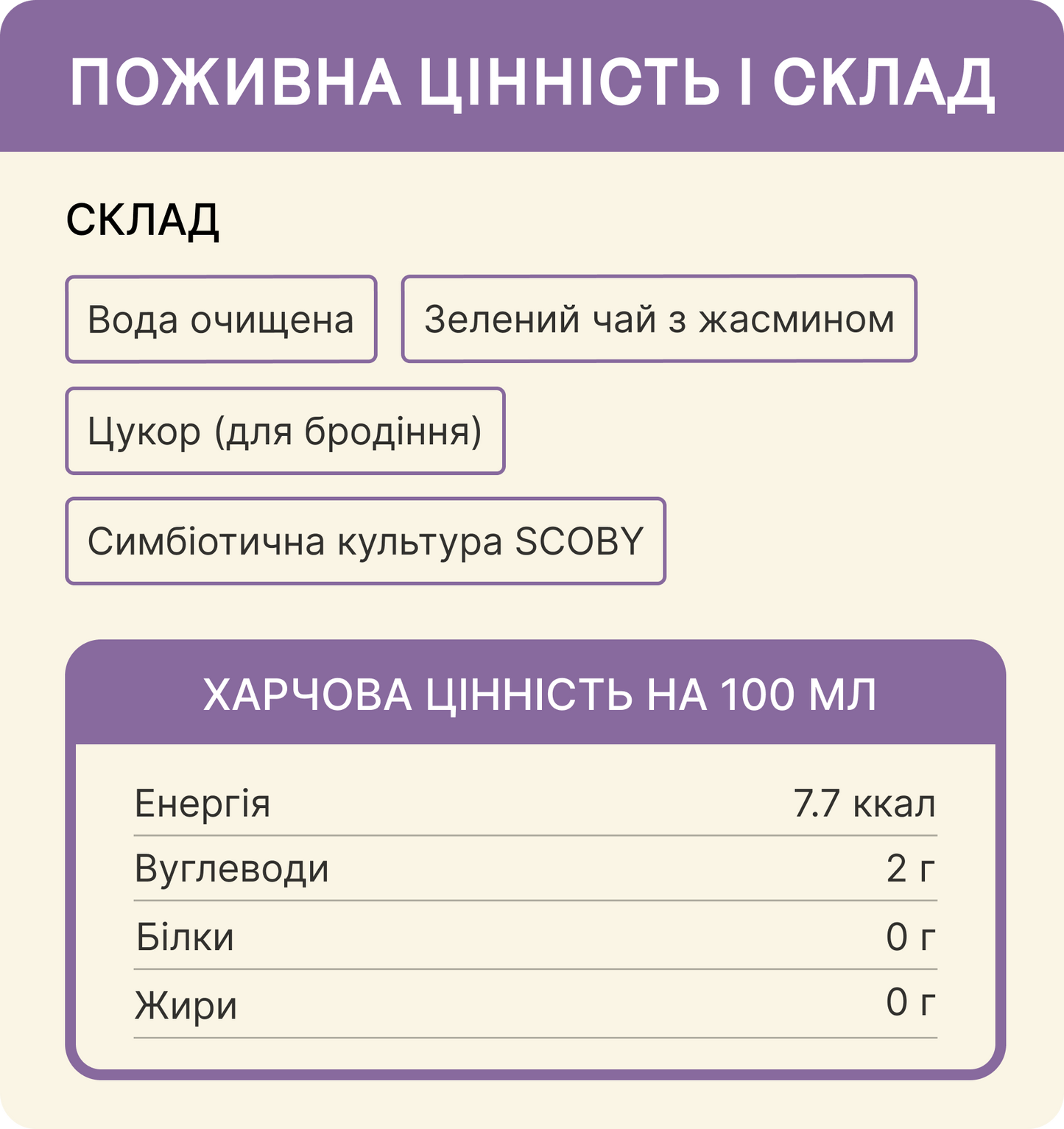 Комбуча Лаванда маракуйя