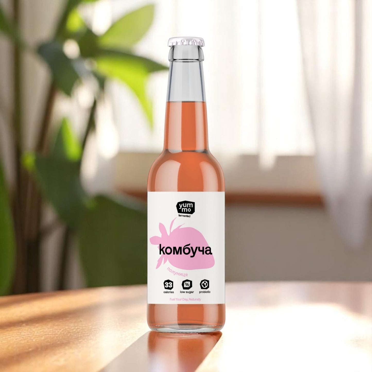 Комбуча полуниця